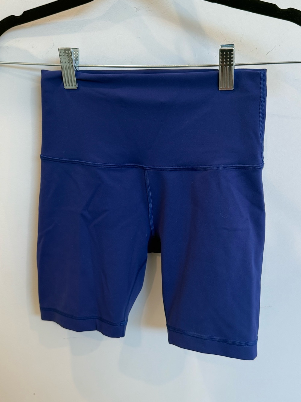 Lululemon High-Rise Blue Bike Shorts